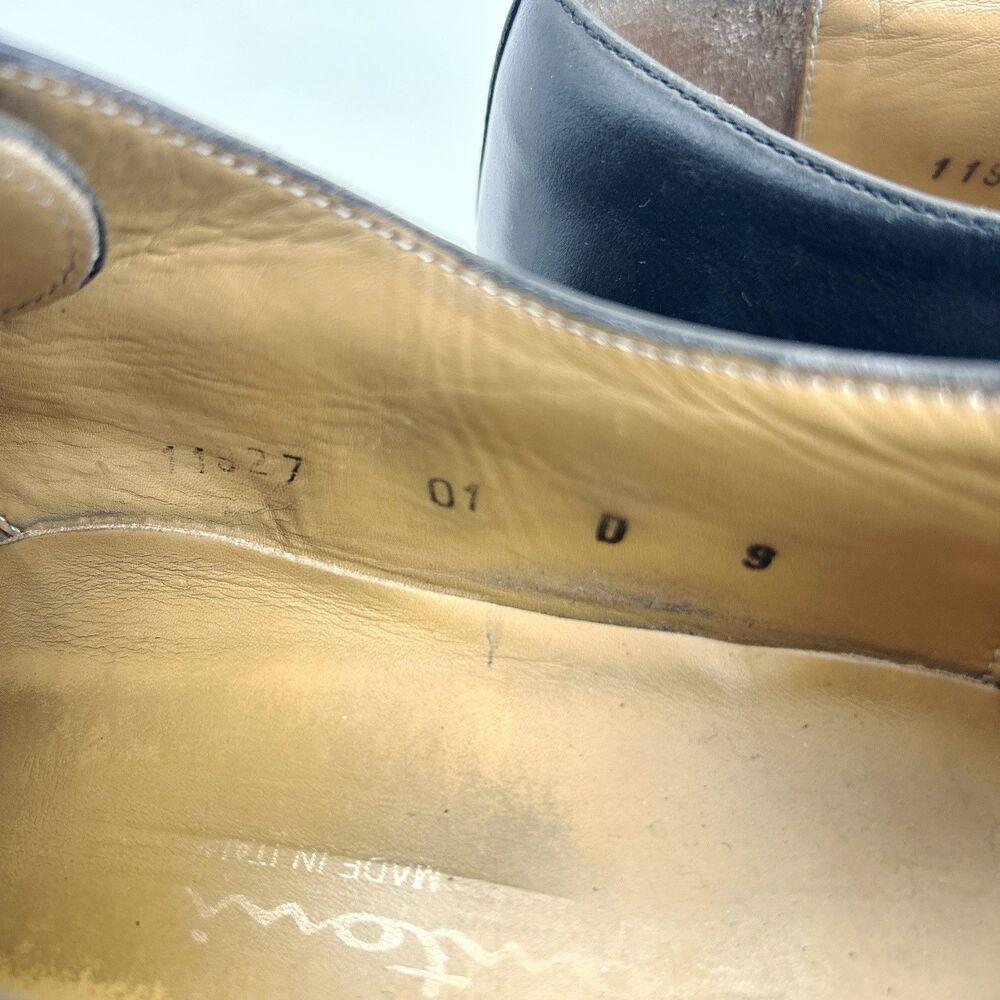 Santoni Pritchard Dress Shoes Mens Sz 9 D Apron Toe Lot Of 2 Black/Brown READ - Picture 14 of 16